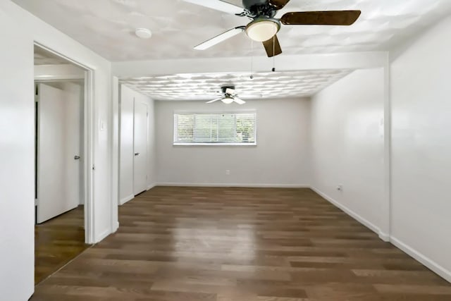 2023 Windchime Dr, Dallas, TX 75224 - empty room featuring ceiling fan and wood finished floors