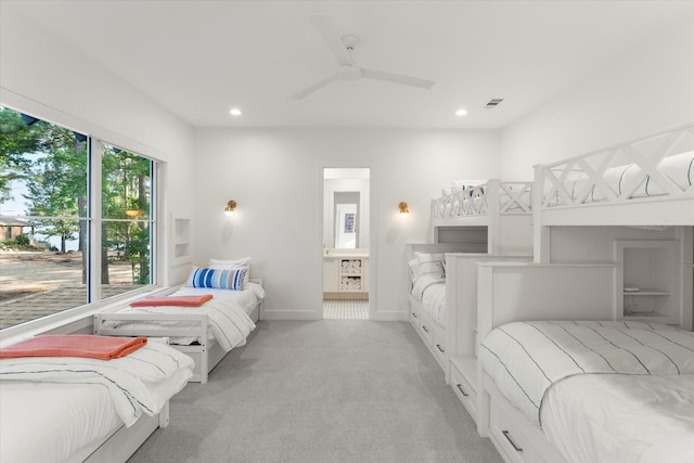 548 Winding Ln, Mount Vernon, TX 75457 - carpeted bedroom featuring recessed lighting and ceiling fan