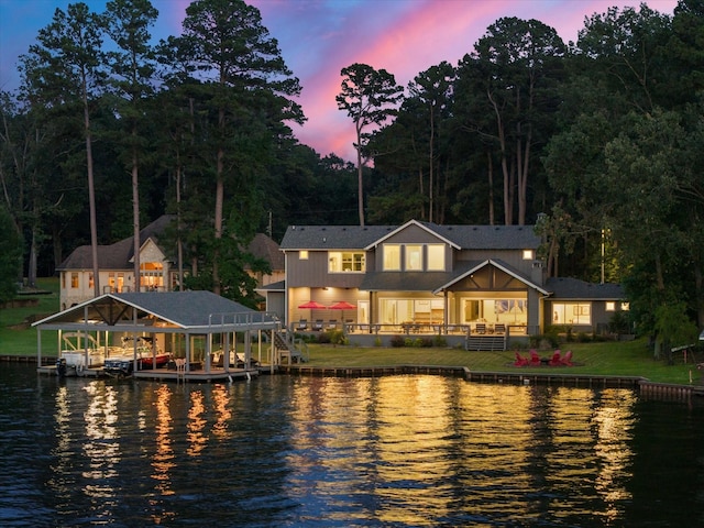 548 Winding Ln, Mount Vernon, TX 75457 - water view with a dock