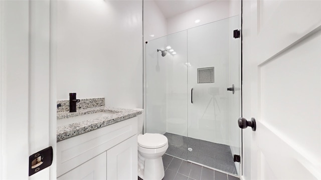 108 Frierson St, Waxahachie, TX 75165 - bathroom featuring a stall shower, vanity, and tile patterned floors