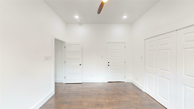 108 Frierson St, Waxahachie, TX 75165 - hall featuring dark wood-style floors and recessed lighting