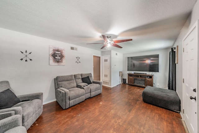 1106 Sunnyvale Dr, Arlington, TX 76010 - living room featuring ceiling fan and wood finished floors