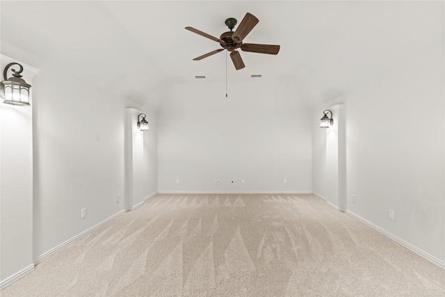 931 N Birdsong Dr, Allen, TX 75013 - unfurnished room with carpet, a ceiling fan, and vaulted ceiling