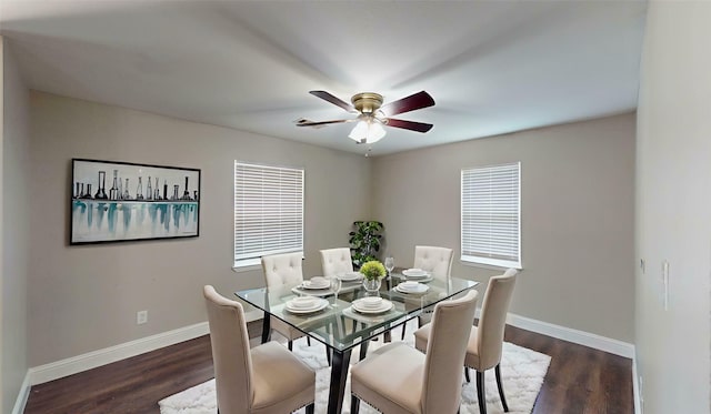 615 Royal Crest Dr, Mesquite, TX 75149 - dining room featuring ceiling fan and wood finished floors