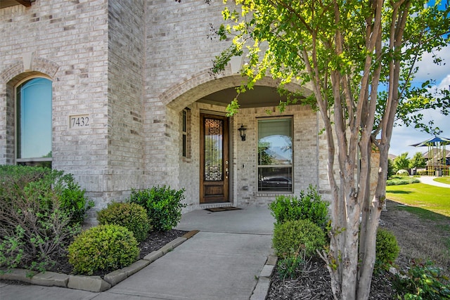 7432 Wispy Willow Ln, Little Elm, TX 76227 - entrance to property with brick siding