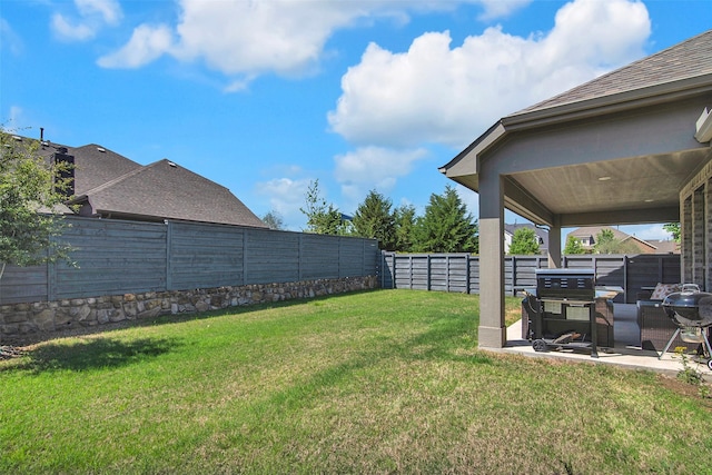 7432 Wispy Willow Ln, Little Elm, TX 76227 - fenced backyard featuring a patio