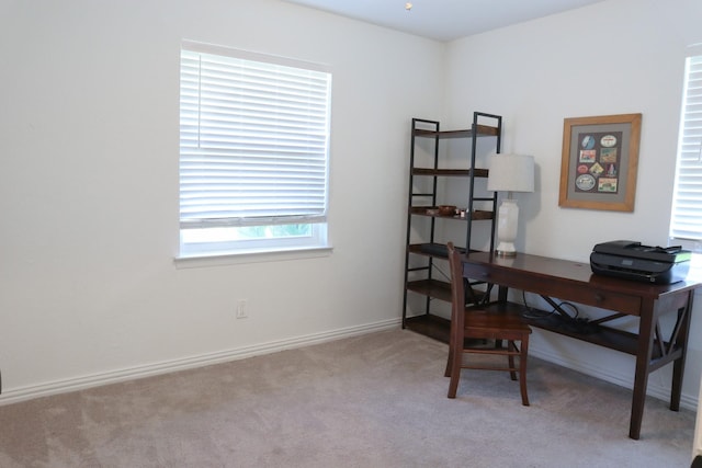 3323 Wise Dr, Mesquite, TX 75150 - home office featuring light carpet and baseboards
