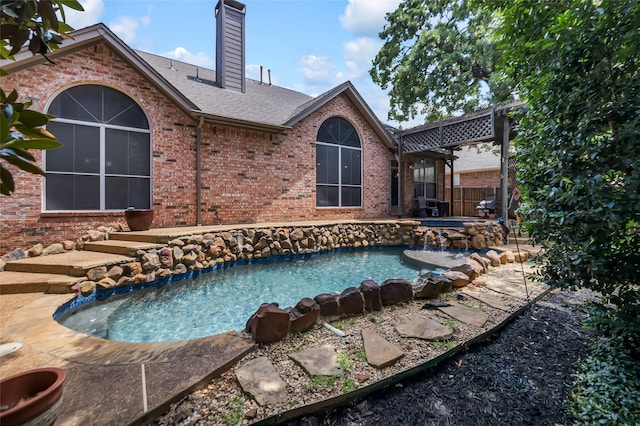 2807 Stonehurst Dr, Grapevine, TX 76051 - view of pool with an outdoor hot tub and a patio
