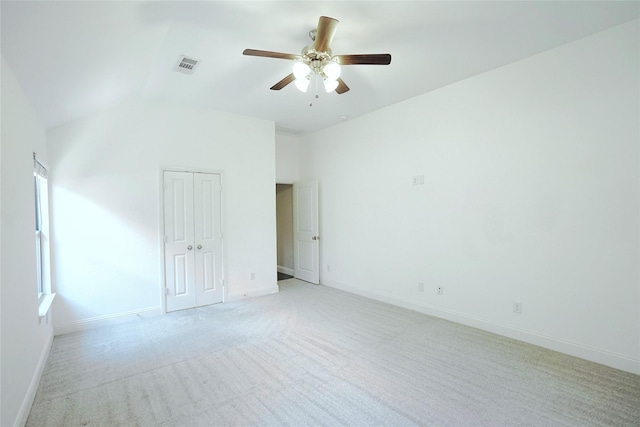 428 Gibbons Creek Trl, Mckinney, TX 75071 - unfurnished room featuring light carpet, ceiling fan, and lofted ceiling