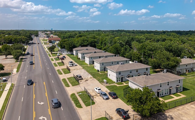 4927 Miller Ave, Fort Worth, TX 76119 - aerial perspective of suburban area with a heavily wooded area