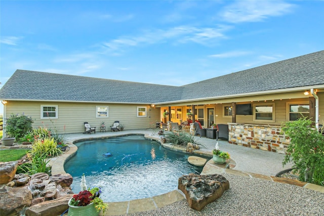 140 Stark Ln, Sherman, TX 75090 - outdoor pool featuring a patio area