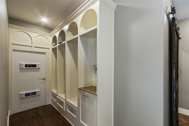 140 Stark Ln, Sherman, TX 75090 - mudroom featuring dark wood-style floors