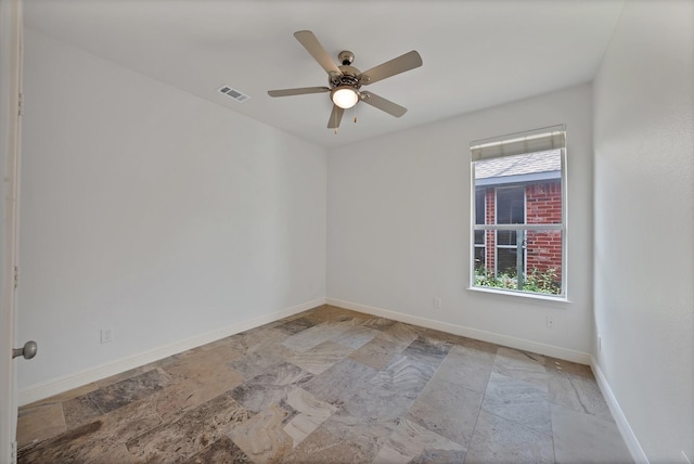 4418 Spring Garden Dr, Arlington, TX 76016 - spare room with stone tile floors and ceiling fan