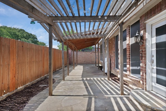 4418 Spring Garden Dr, Arlington, TX 76016 - fenced backyard featuring a pergola and a patio area
