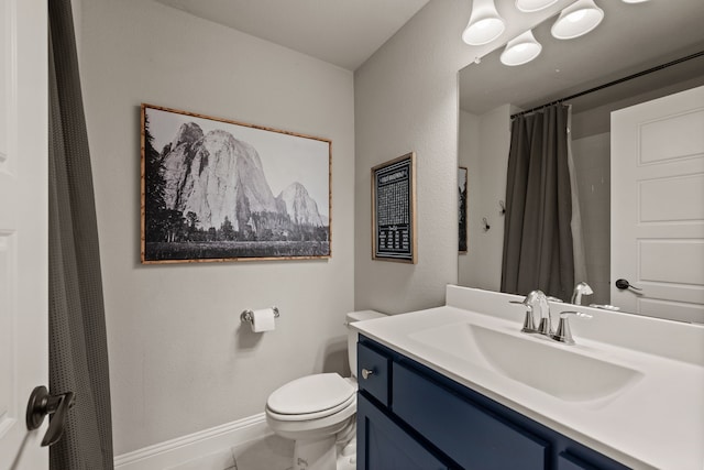 3000 Walker Way, Northlake, TX 76247 - full bathroom featuring vanity, a shower with shower curtain, and tile patterned floors