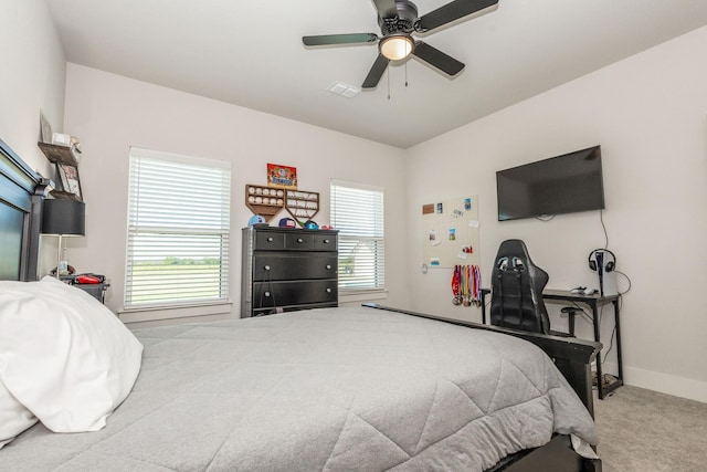 9209 Old Stoney Rd, Ponder, TX 76259 - carpeted bedroom featuring baseboards and ceiling fan