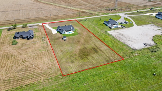 9209 Old Stoney Rd, Ponder, TX 76259 - overview of rural landscape with property boundaries highlighted