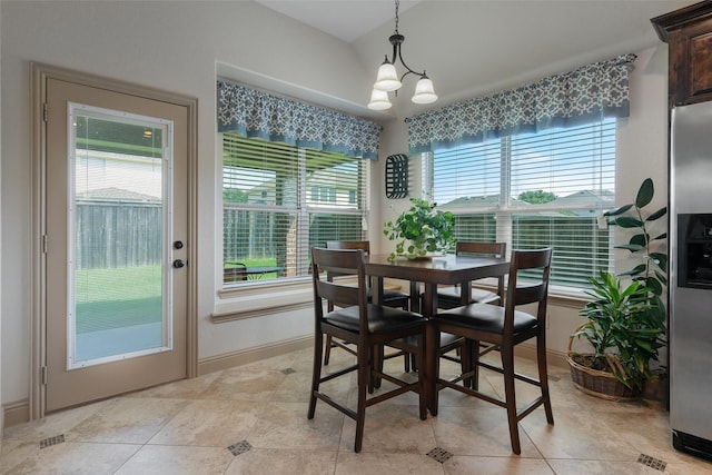 306 Spruce Trl, Forney, TX 75126 - dining room featuring a chandelier and baseboards