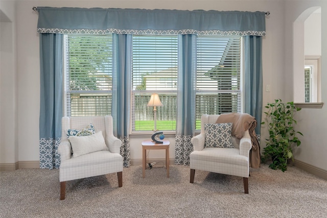 306 Spruce Trl, Forney, TX 75126 - sitting room with carpet flooring and arched walkways