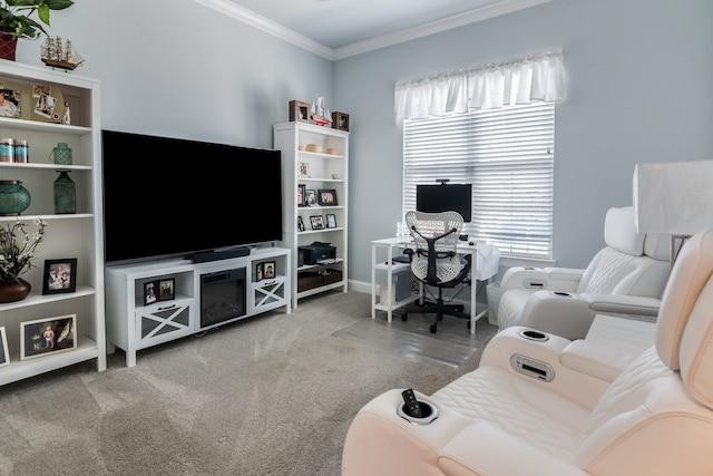 5616 Traveller Dr, North Richland Hills, TX 76180 - home office featuring ornamental molding and baseboards