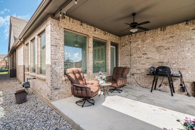 5616 Traveller Dr, North Richland Hills, TX 76180 - view of patio featuring a ceiling fan