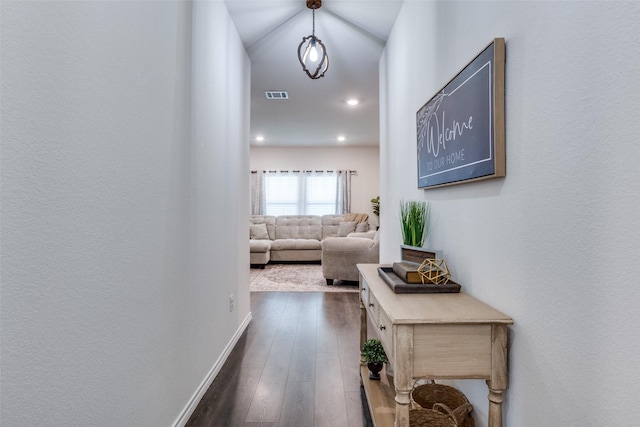 819 Twin Edge Dr, Royse City, TX 75189 - hall with dark wood-type flooring and recessed lighting