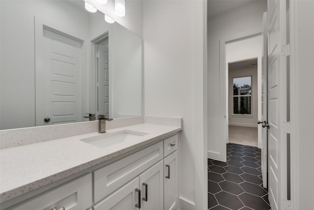 1403 Pueblo St, Dallas, TX 75212 - bathroom with vanity and tile patterned flooring