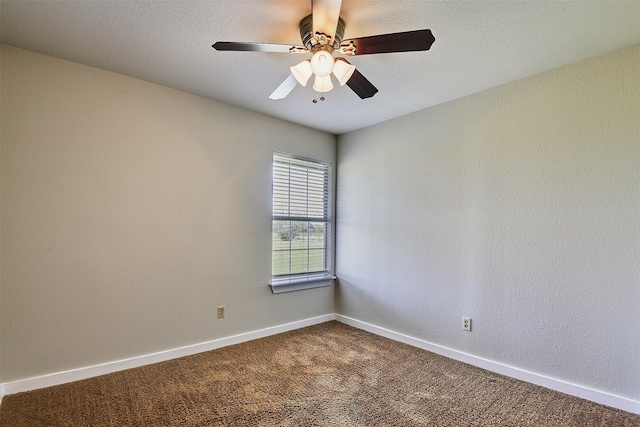 351 Marion Rd, Venus, TX 76084 - unfurnished room featuring dark carpet and a ceiling fan