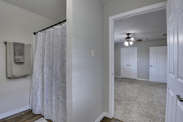 351 Marion Rd, Venus, TX 76084 - full bathroom featuring ceiling fan and a shower with curtain