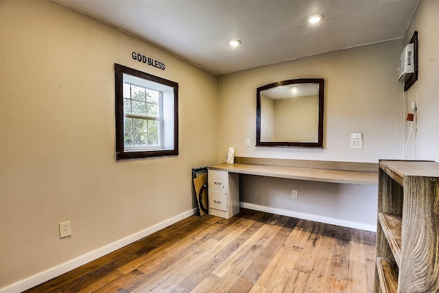 351 Marion Rd, Venus, TX 76084 - unfurnished office featuring wood finished floors, built in study area, and recessed lighting
