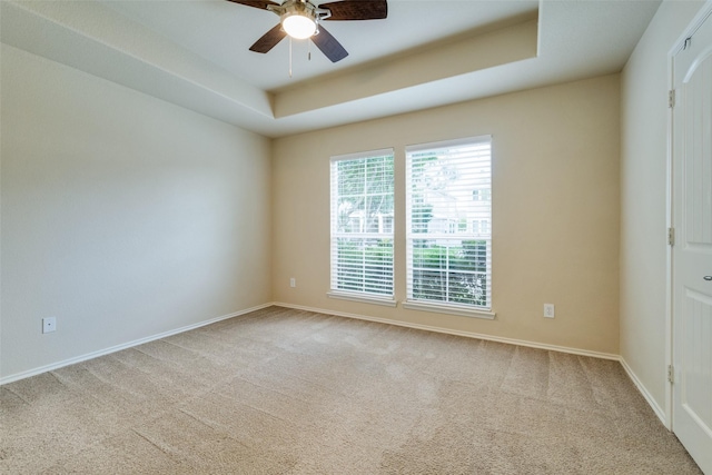 9032 Eagle Dr, Providence Village, TX 76227 - carpeted spare room featuring ceiling fan and a raised ceiling
