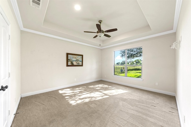 3014 Preston Club Dr, Sherman, TX 75092 - carpeted empty room featuring a raised ceiling and ceiling fan