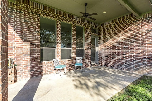 3014 Preston Club Dr, Sherman, TX 75092 - view of patio / terrace featuring ceiling fan