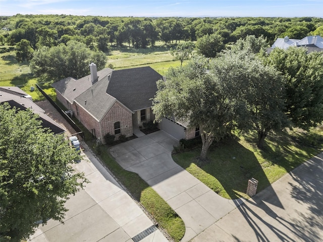 3014 Preston Club Dr, Sherman, TX 75092 - view from above of property featuring a heavily wooded area