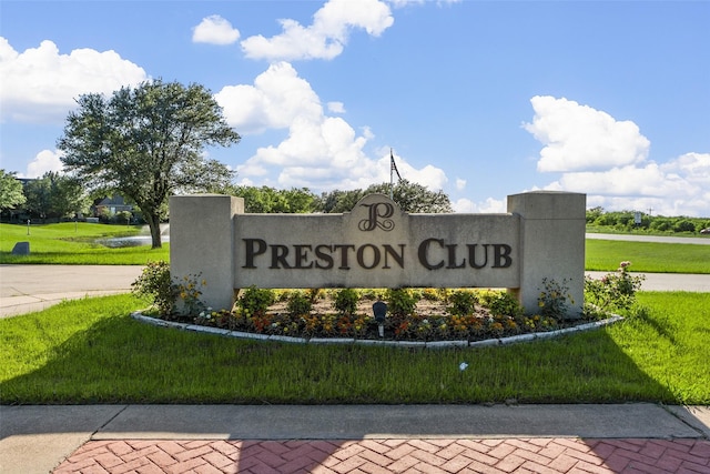 3014 Preston Club Dr, Sherman, TX 75092 - community sign featuring a yard