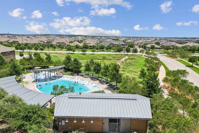 913 Parkside Dr, Argyle, TX 76226 - aerial view of residential area featuring a pool area