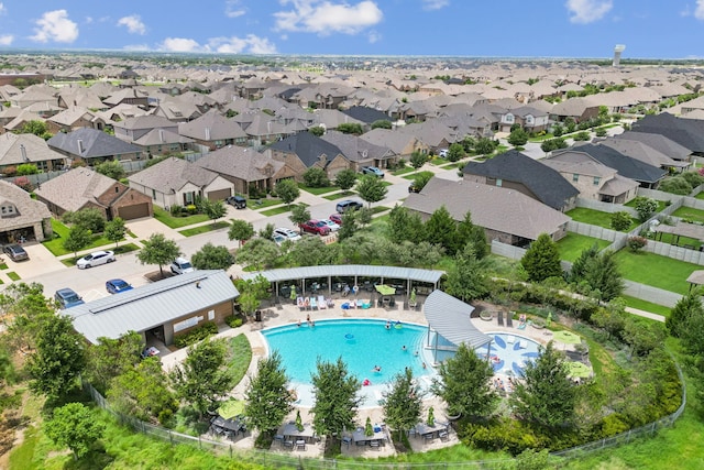 913 Parkside Dr, Argyle, TX 76226 - aerial perspective of suburban area with a pool