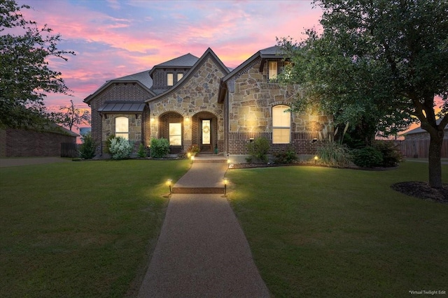 2213 Therese Dr, Waco, TX 76712 - french country home featuring stone siding