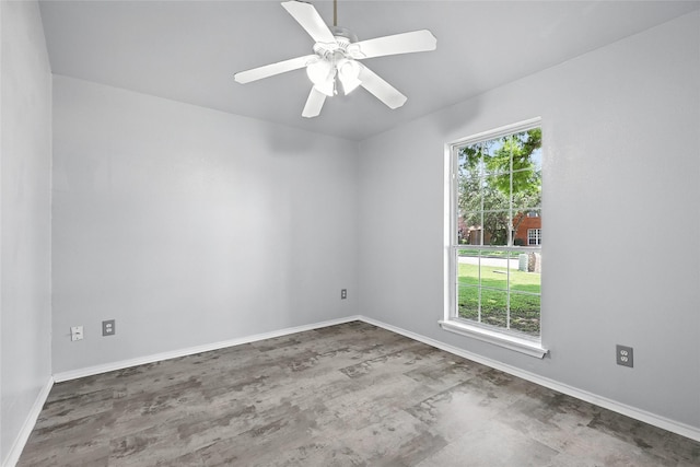 8301 Concord Dr, Rowlett, TX 75089 - spare room featuring baseboards and ceiling fan