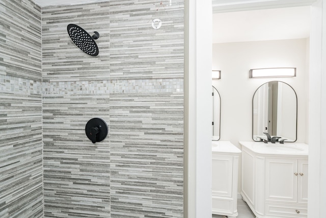 3733 Magnolia Dr, Grand Prairie, TX 75052 - full bathroom with tiled shower and vanity