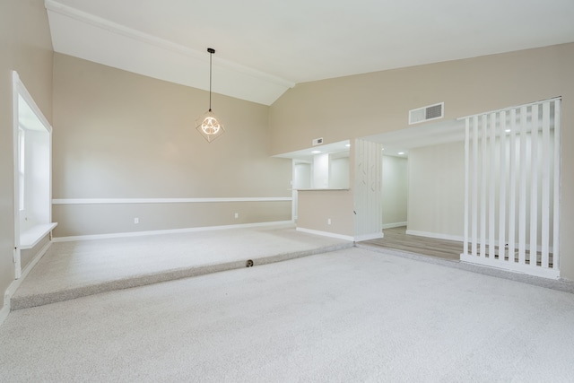3733 Magnolia Dr, Grand Prairie, TX 75052 - carpeted empty room with high vaulted ceiling and baseboards