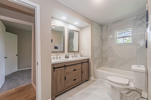 5307 Kelly Elliott, Arlington, TX 76017 - bathroom featuring double vanity and  shower combination
