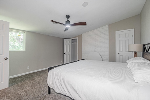 5307 Kelly Elliott, Arlington, TX 76017 - carpeted bedroom featuring lofted ceiling and a ceiling fan