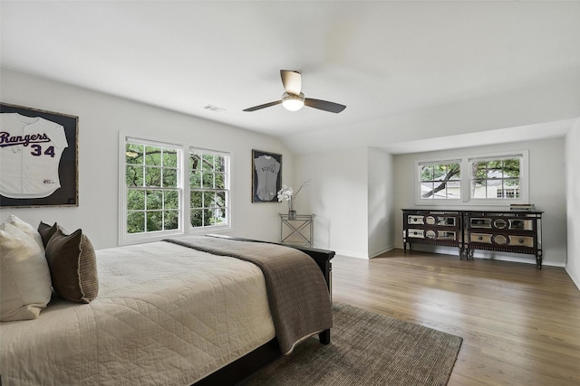 208 Rockwood Park Dr, Fort Worth, TX 76107 - bedroom featuring wood finished floors and ceiling fan