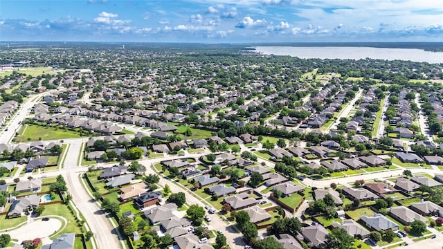 7210 Mercurys Rd, Rowlett, TX 75089 - aerial view of property's location with a nearby body of water and nearby suburban area