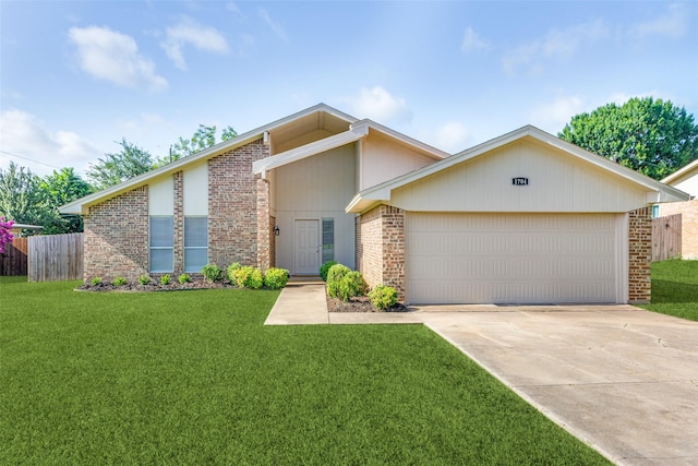1704 Edge Hill Rd, Benbrook, TX 76126 - mid-century modern home featuring brick siding, a garage, and driveway