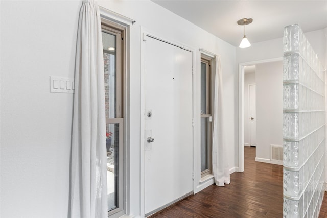 1513 Elk Grove Dr, Richardson, TX 75081 - corridor with dark wood-style flooring and baseboards