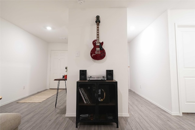 3117 Harper St, Little Elm, TX 75068 - hall featuring wood finished floors and recessed lighting