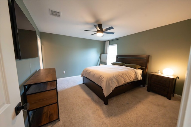 3117 Harper St, Little Elm, TX 75068 - bedroom with light carpet and a ceiling fan