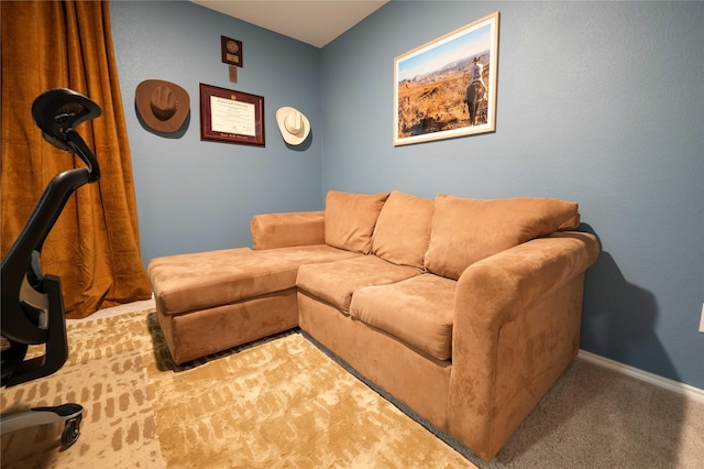 3117 Harper St, Little Elm, TX 75068 - living room featuring baseboards and carpet floors